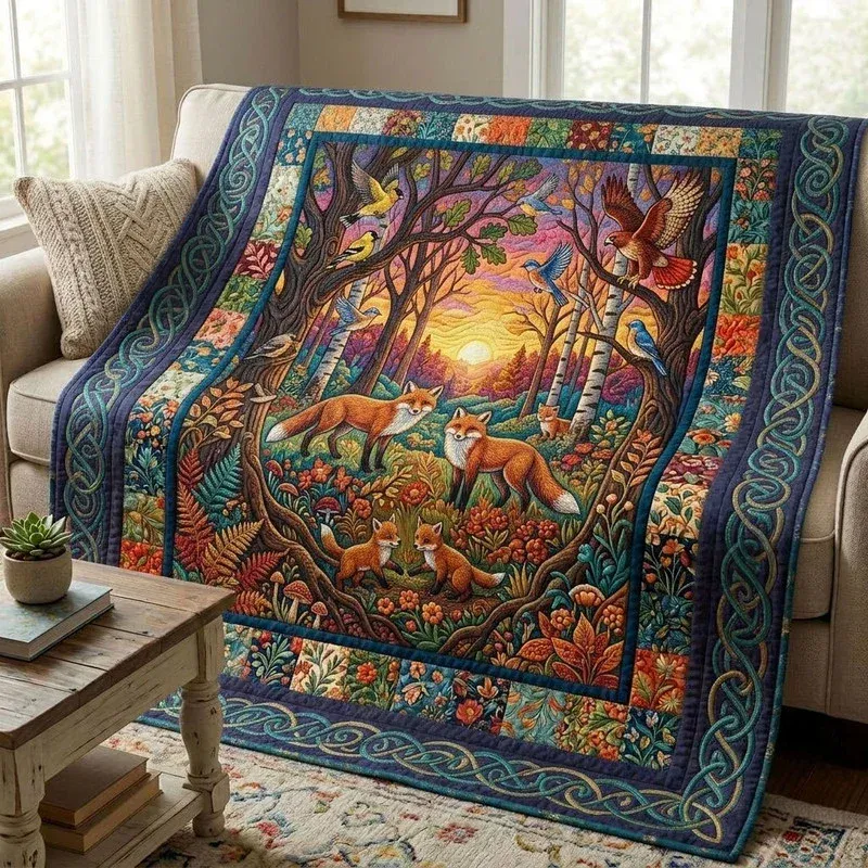 Fox Twilight Bamboo Quilt Blanket