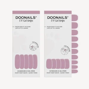 Silent Night Mauve Mani & Pedi Set - UV Gel Strips