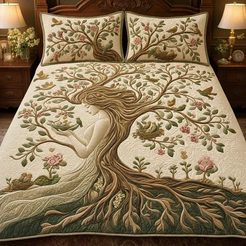 Gaea's Awakening Bamboo Quilt Bedding Set