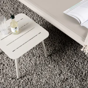 Garten-Couchtisch Dalia - Verfügbar in Schwarz und Beige/Aluminium