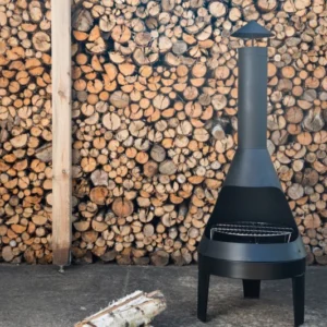 Garten Kamin Ignis - aus hitzebeständigem Stahl in Schwarz