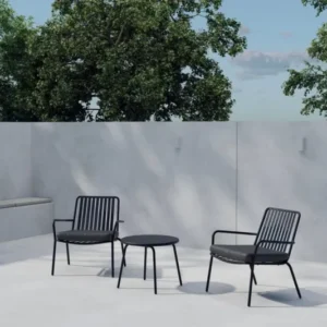 Garten Loungeset Ravo – 3-teiliges Set mit Stühlen & Tisch