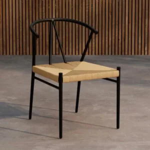 Gartenstuhl Cortina - Stahlgestell mit Rattan-Sitzfläche