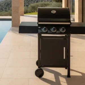Gasgrill BarbecuePro XL – 3-Brenner Grillwagen mit Warmhalterost