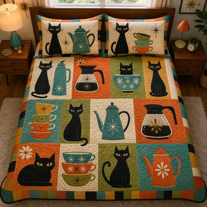 Gentle Cat Spirit Bamboo Quilt Bedding Set