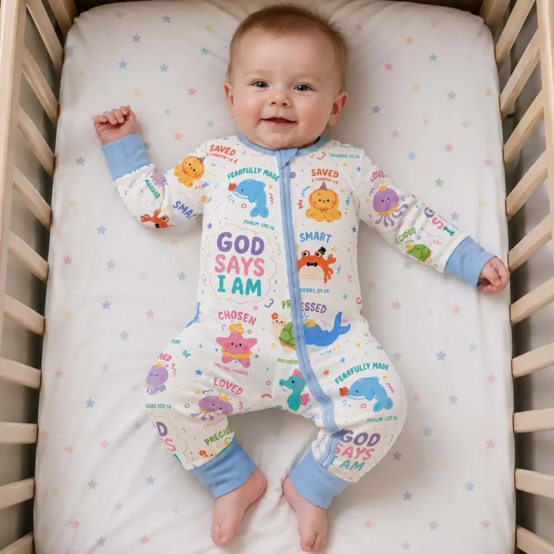 God Says I Am Ocean Friends Bamboo Convertible Zippy