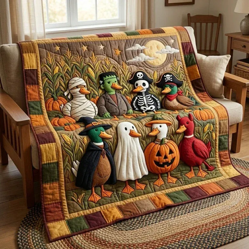 Halloween Duck Costume Bamboo Quilt Blanket
