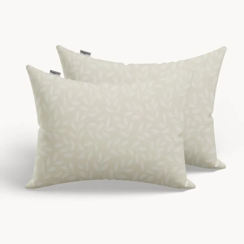 HappyBed Sand Drift kussensloop set van 2 gemaakt van percal katoen met hotelsluiting voor luxe comfort