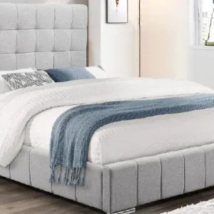 IF-5780 Grey Fabric Bed – Includes Mattress Support