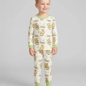 Cutest By Par Custom Name Bamboo Two Piece Long Sleeve Pajama Set