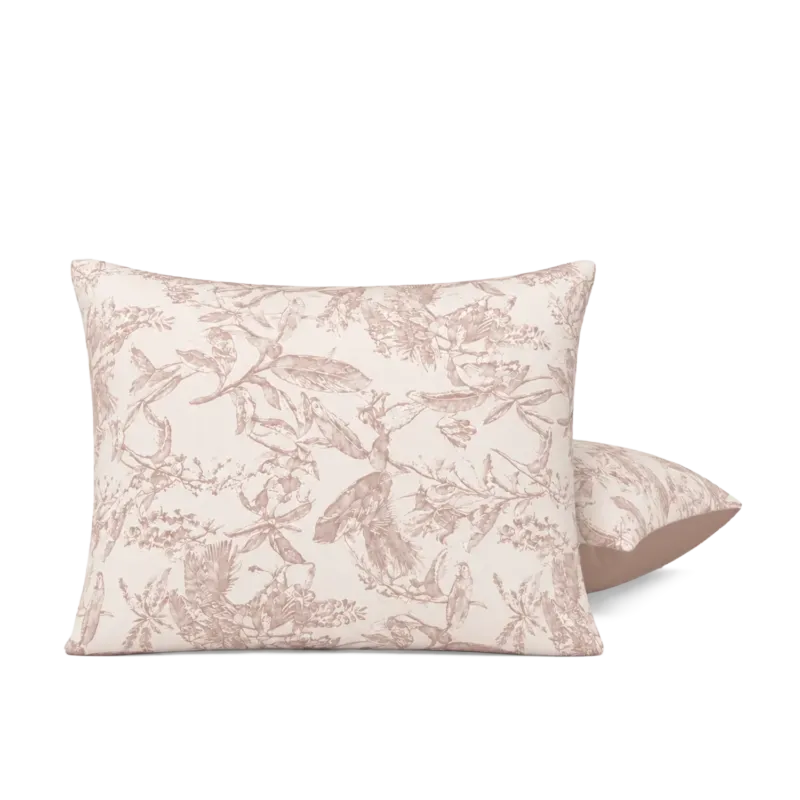 HappyBed Kussenslopen Jacquard bruin set van 2