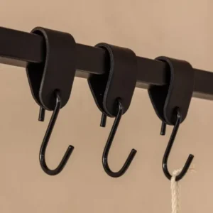Leder Kleiderhaken Arcoro aus Stahl & Echtleder