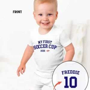 My First Soccer Cup 2026 Bamboo Two Piece Short Sleeve Shorts Pajama Set