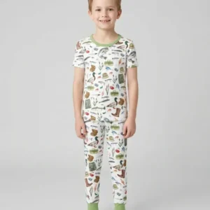 Daddy's Fishing Buddy Daddy& Me Matching Bamboo Two Piece Short Sleeve Pajama Set