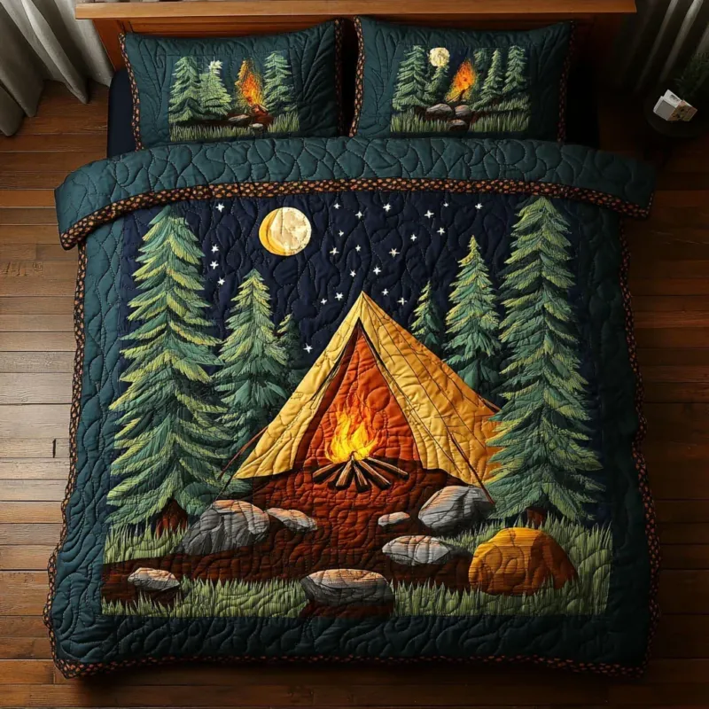 Nature Camp Bamboo Quilt Bedding Set
