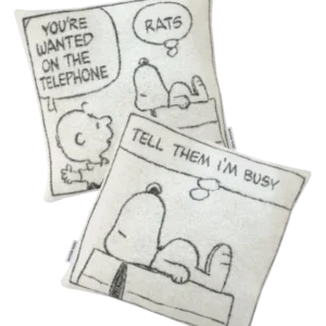 Set of 2 Peanuts Cushion Cover Comic Busy