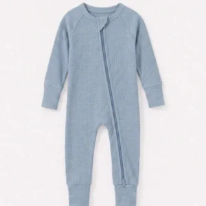 Misty Blue Ribbed Bamboo Convertible Zippy