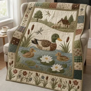 Rustic Duck Bamboo Quilt Blanket