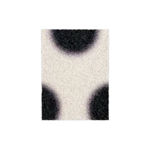 (SAMPLE) Puffy Polka Doormat Vanilla Black