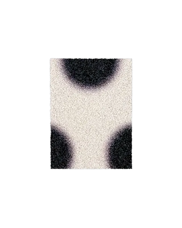 (SAMPLE) Puffy Polka Doormat Vanilla Black