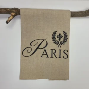 Paris Linen Embroidered Tea Towel