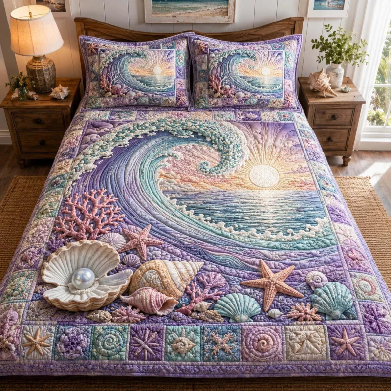 Sea Breeze Bamboo Quilt Bedding Set