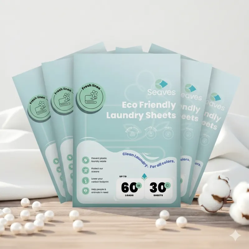 Seaves Fresh Linen wasbundel met 5 compacte pakjes wasstrips voor 1 jaar wassen