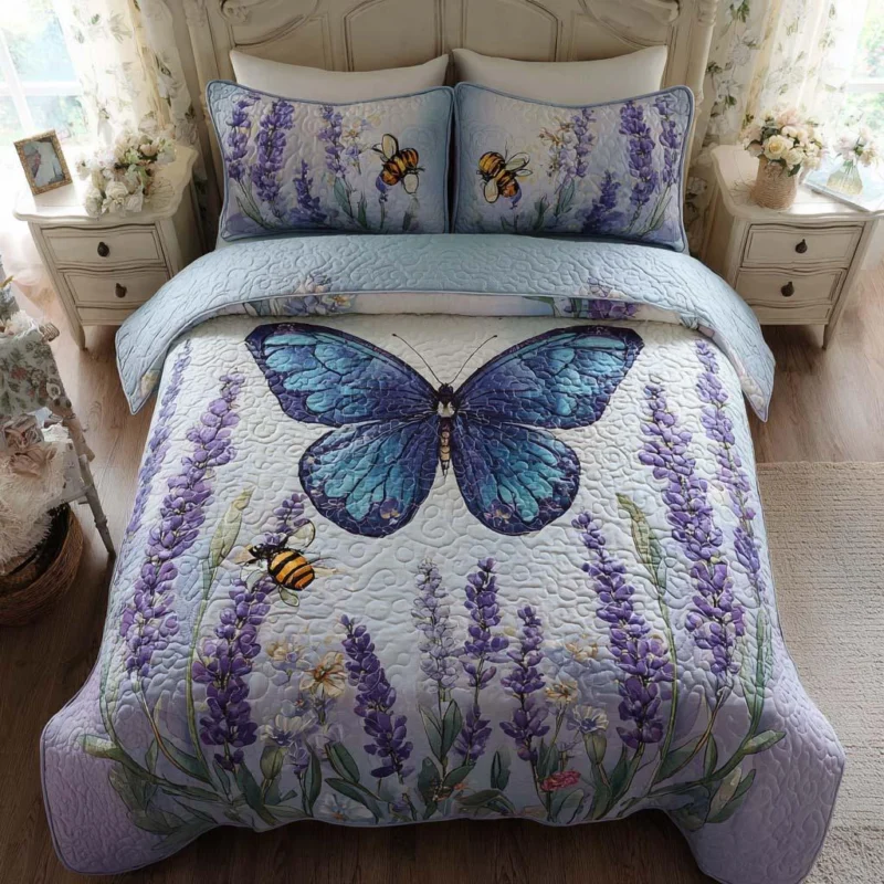 Serene Garden Beauty Bamboo Quilt Bedding Set