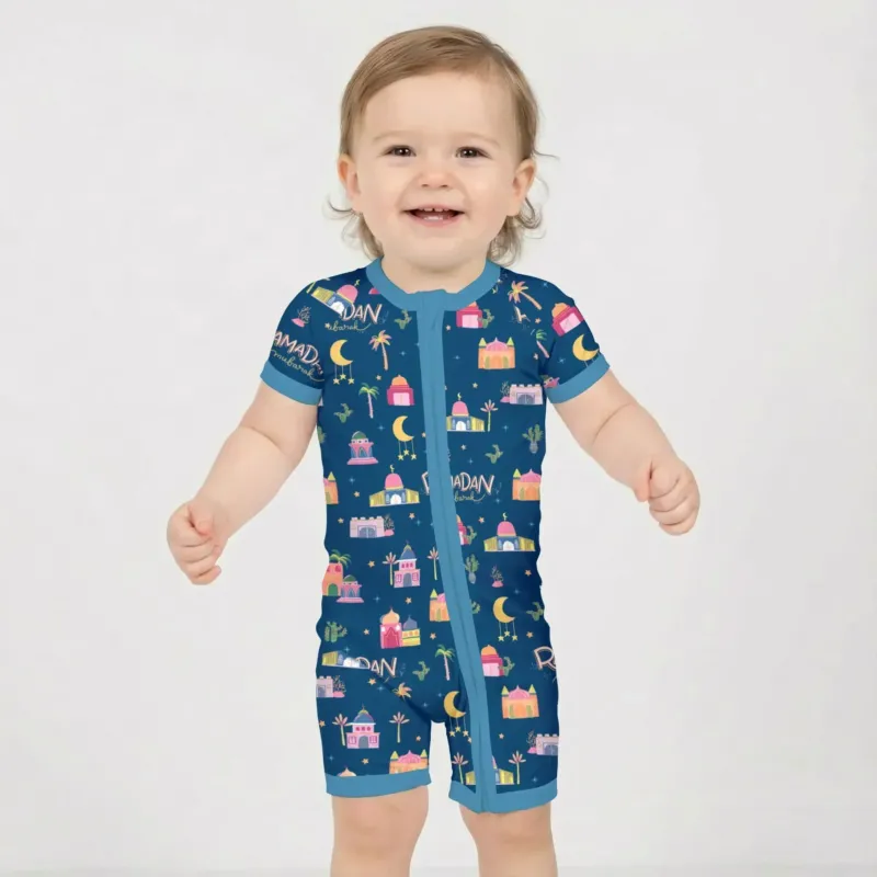 Ramadan Kareem Family Matching Bamboo Shorty Zippy