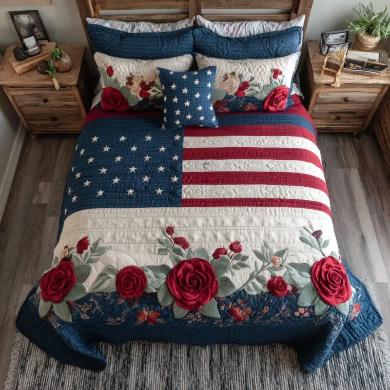 Star Freedom Bamboo Quilt Bedding Set