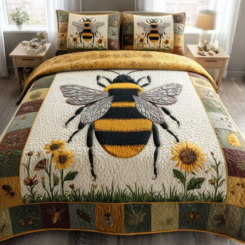 Sweet Nectar Bamboo Quilt Bedding Set