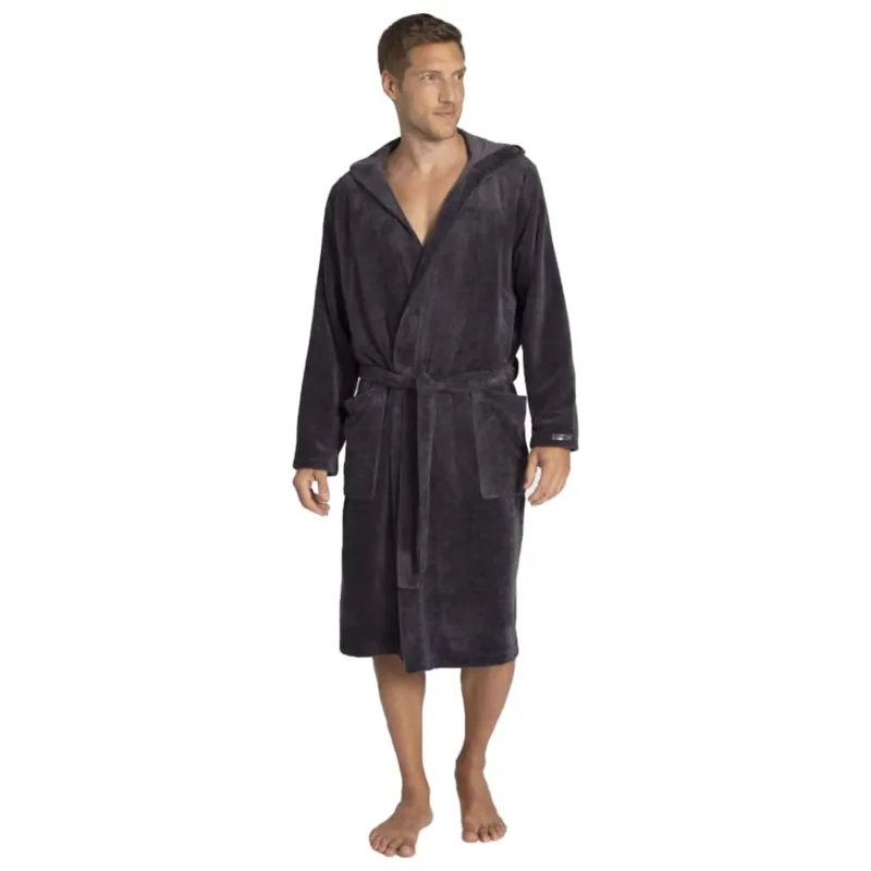 Taubert Eric langer Kapuzen-Bademantel 120 cm Schwarz