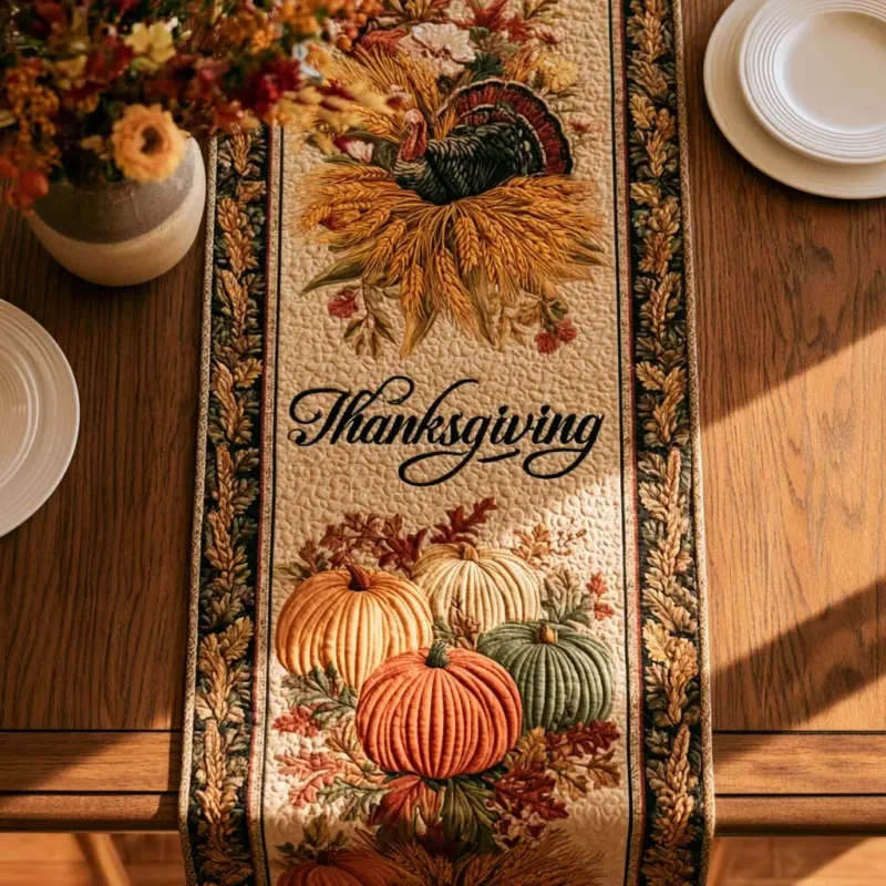 Thanksgiving Rustic Charm Quilt Table Runner