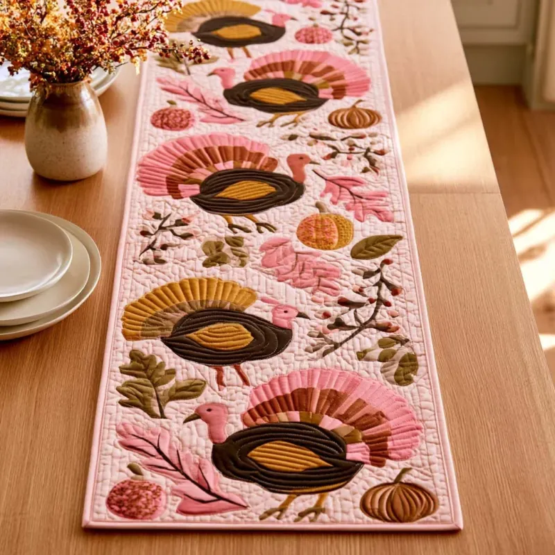 Thanksgiving Warm Traditions Quilt Table Runner