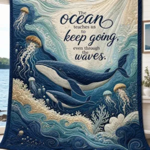 Through The Waves Bamboo Quilt Blanket