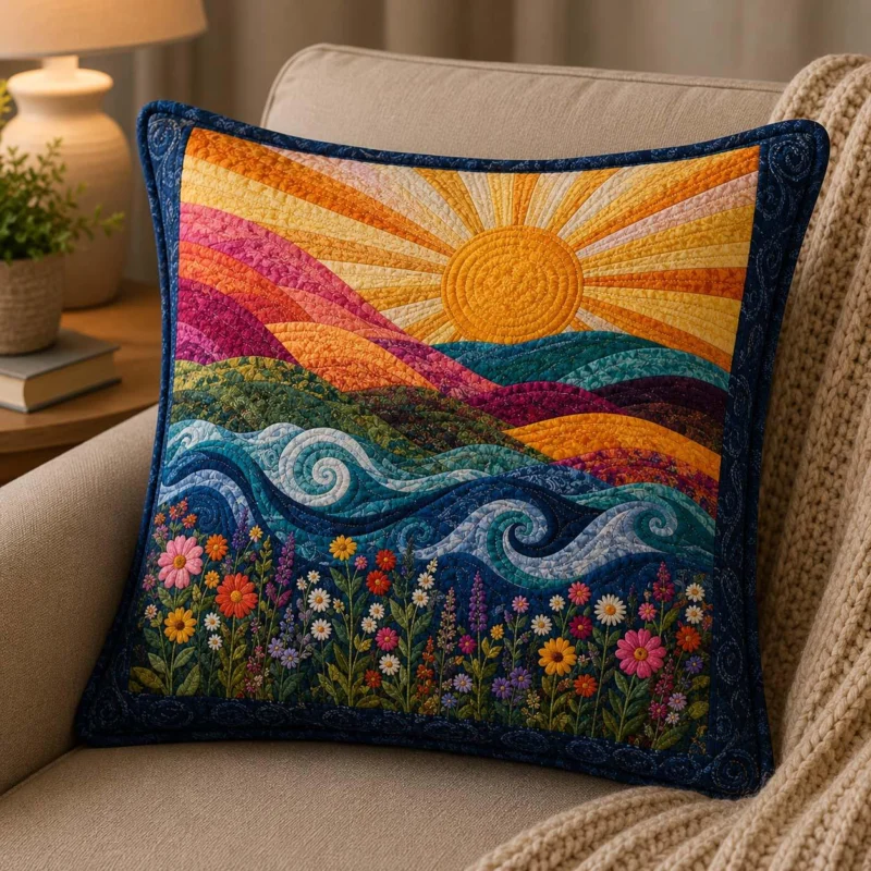 Warm Sunshine Bamboo Quilt Pillow Case
