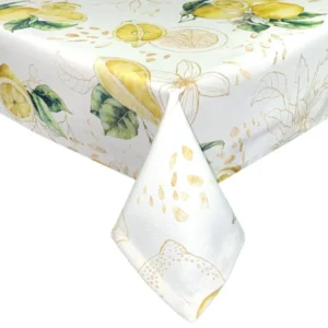 Hochwertige Tischdecke 110x110 cm aus 100% Baumwolle – Zitronen-Design aus der beties "Italy Collection"