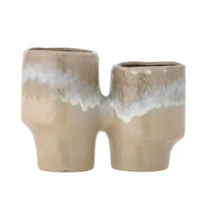 Blumentopf Doublepott – glasiertes Steingut