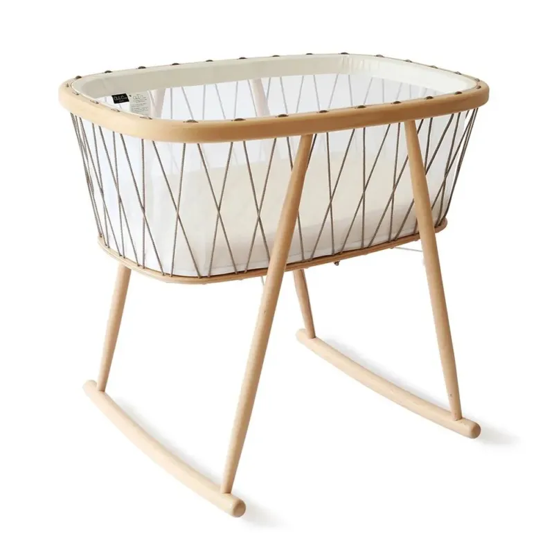 CHARLIE CRANE - Berceau KUMI / Cocon Mesh / Lacets Hazelnut / Matelas coco naturel