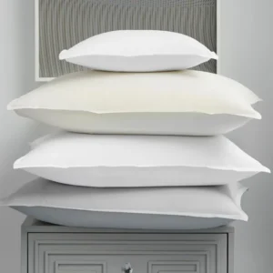 Sferra Corto Celeste Pillowcase Pair White Colored