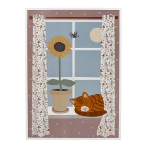 Wandbild Jasmin - Kinderzimmer-Deko im weißen Holzrahmen