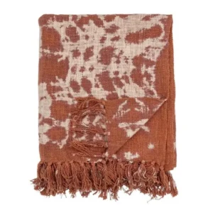 Tagesdecke Marona – Batikmuster in warmem Braun