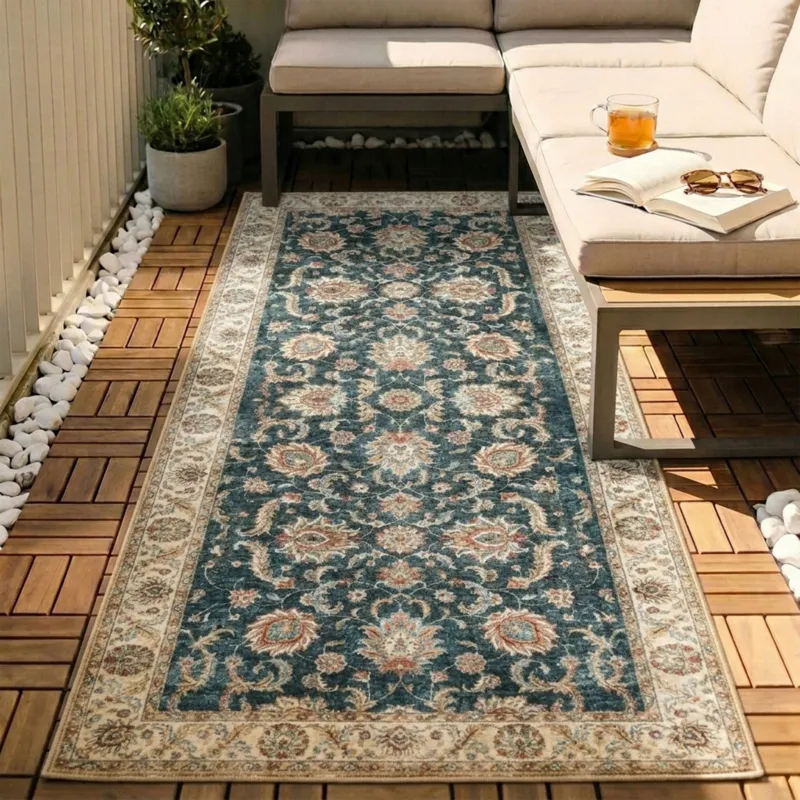 Washable Runner - Domingo Oriental Dark Green