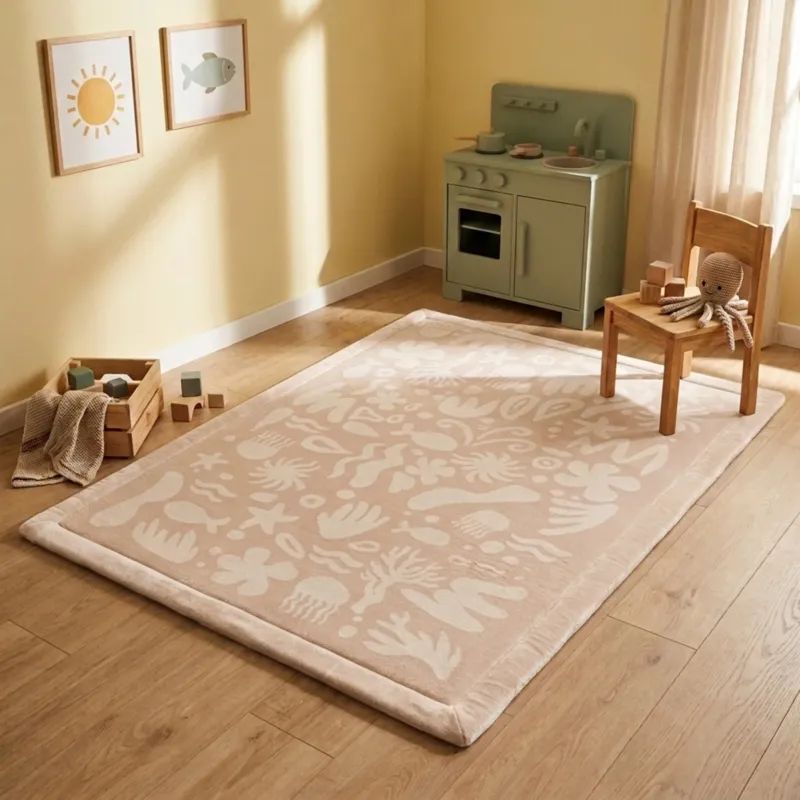 Washable play mat - Flo Beige