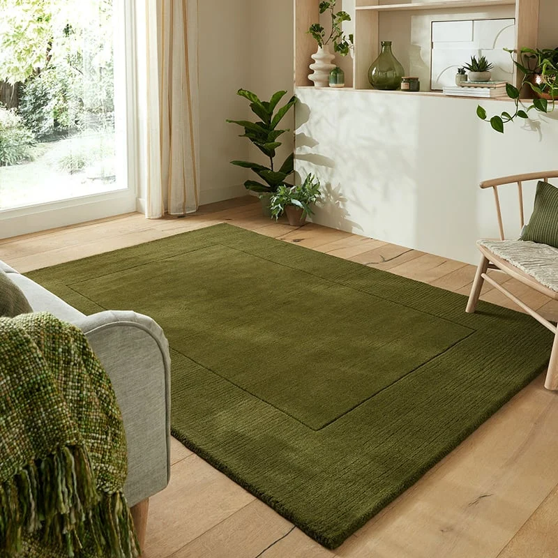 Solid floor rug - Tuscano Olive Green