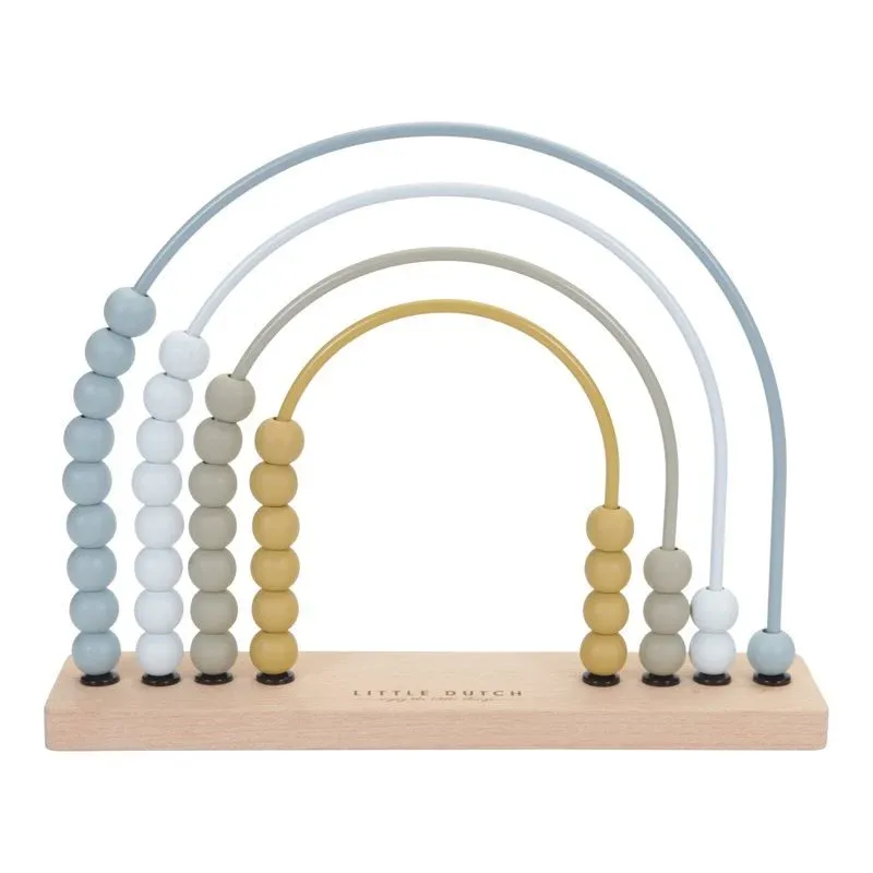 LITTLE DUTCH - Boulier En Bois Arc - en - ciel - Bleu