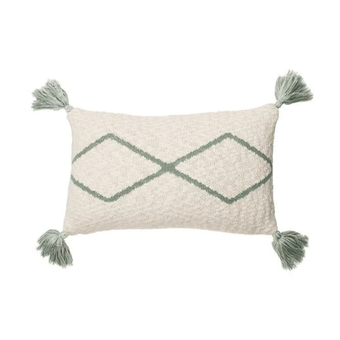 LORENA CANALS - Coussin Tricoté Little Oasis Nat - Indus Blue