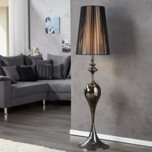 Edle Design Stehlampe LUCIE 160cm schwarz Barock Stil Stehleuchte