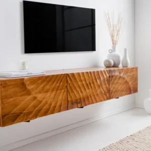 SCORPION Massivholz TV-Bank 160cm braun Mango Lowboard Hängeschrank