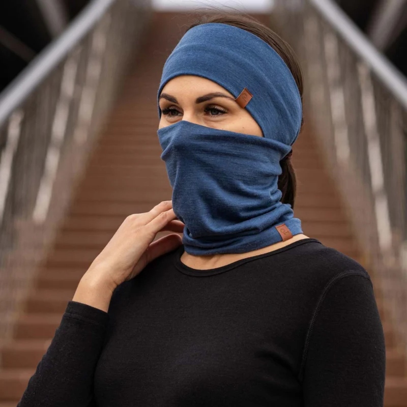 Women's Headband and Gaiter Set Denim